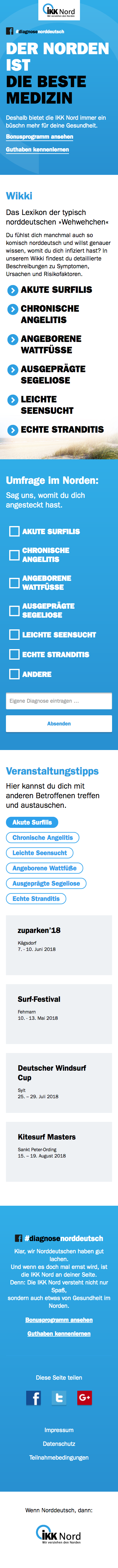 IKK - Diagnose Norddeutsch mobile Website