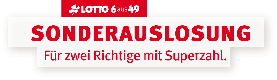 Sonderauslosung für zwei Richtige mit Superzahl